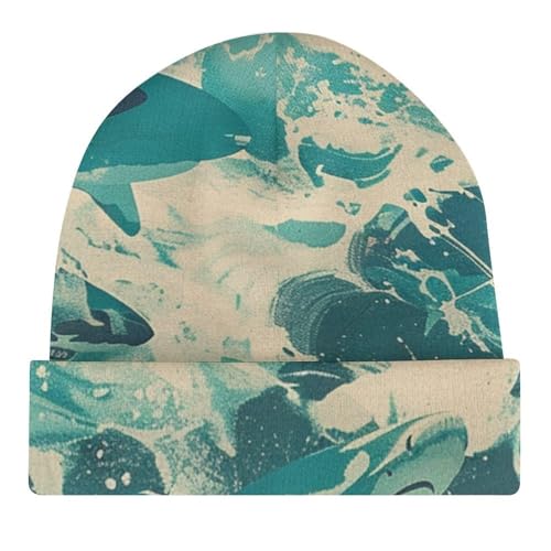 Camo Hammerhead SharksChildren's Warm Knitted Hat, Suitable for All Seasons and Daily Wear4