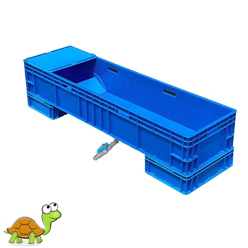 Pounjsd カメ飼育ケージ ウミガメ生息地 亀 水槽 亀ケージ カメ ボックス 亀観察飼育用 大型 水族? 両生類用ボックス 爬虫類繁殖ボックス 亀 飼育セット カメ飼育水槽 水交換超簡単 特大 カメ ケージ ボックス 脱走防止 排水孔 観察 日向ぼっ