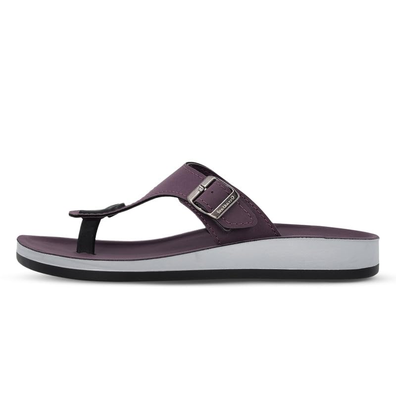 Image of WALKAROO Women'S Textured T-Strap Sandals|Soft Cushioned Footbed, Lightweight Platform PU Sole, Anti-Skid Outsole|Casual Flats,Stylish,Fashion,Travel & comfortable Sandals|WE2349