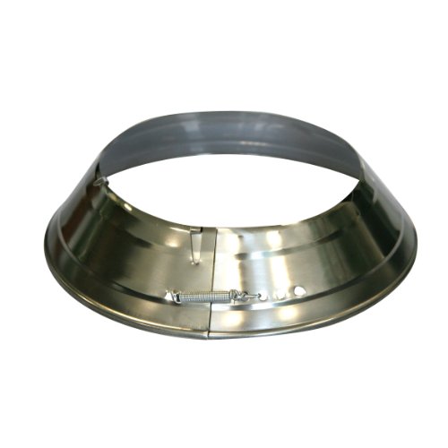 Kamino - Flam  Rosetón para tubo de chimenea (Ø 120 mm), Rosetón anillo para tubos de estufa, Rosetón conector para sistema de chimeneas, estufas, ventilaciones  plata