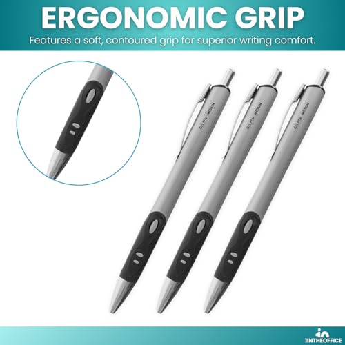 Set de 12 bolígrafos gel retractiles negro 0.7mm miniatura 5