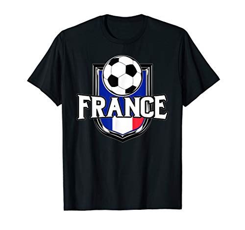 France Soccer Ball T-Shirt | French Flag Football Tee