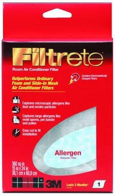 Micro Particle Room Air Conditioner Filter, Red, 15 x 24-In.