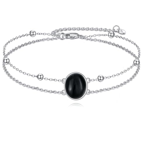 Bracelet onyx noir en argent sterling à offrir pour célébrer un moment unique