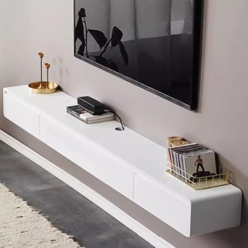 Meuble TV mural flottant étagères flottantes salon pour ranger les consoles