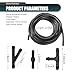 CyperFair 30 PCS Universal Windshield Washer Hose Kit – 13.12Ft/4M, Includes T-Type, Y-Type, & I-Type Fittings – Black Washer Hose for Most Cars & Vehicles – Easy Installation (Black)