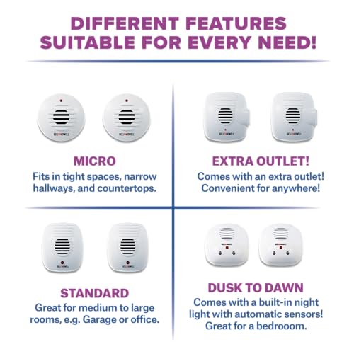 bellhowell ultrasonic pest repeller plug in device assorted 8 pack effectively aids to repel mice bugs rats rodents mosquitos roaches spiders and ants chemical odor and sound free