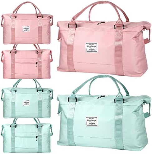 2 Pack Travel Bags for Women, Weekender Bags for Women, Cute Travel Duffel Bag Travel Workout Duffel Bag Waterproof Sports Tote Shoulder Overnight Bag (Pink, Light Green) 1 2 Pack Travel Bags for Women, Weekender Bags for Women, Cute Travel Duffel Bag Travel Workout Duffel Bag Waterproof Sports Tote Shoulder Overnight Bag (Pink, Light Green)