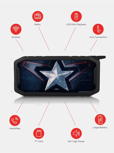 Image of Macmerise Bluetooth Speaker Suit up Captain Melody Bluetooth Speaker, Multicolor