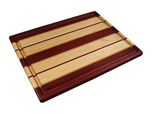 Tabla de Cortar Grande Serie Route 66 - Purpleheart, Cerezo y Arce miniatura 2