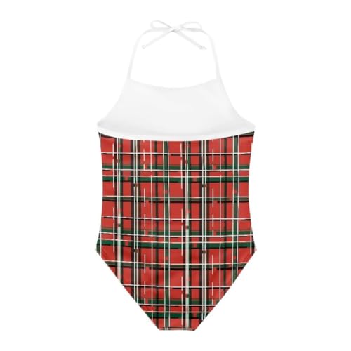 Image of Christmas Kids One-Piece Halter Swimsuits Beach Swimwear Bathing Suit for 3-10 Years Girls