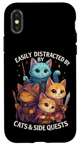 Cats Side Quest Disturted  ʔ ȃ[A X}zP[X iPhone X/XS p