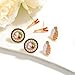 6 Pcs Alloy Chopsticks Meat Sushi Stud Earrings Set for Women, Cute Food Theme Earring Studs with Rhinestones, Hypoallergenic Foodie Fashion Jewelry Accessories