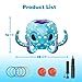Funscape Octopus Pool Toys, 2-in-1 Inflatable Floating Pool Game, Basketball Hoop & Ring Toss Water Game, Outdoor Summer Beach Backyard Play, Cool Family Party Gift 3 4 5 6 7 8 Year Old Boy Girl Child