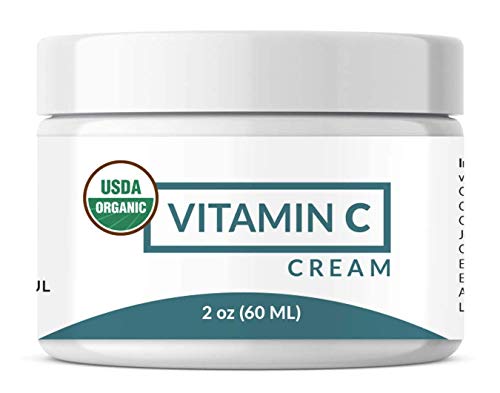 Vitamin C Cream - USDA Certified Organic Facial Cream - Advanced Formula - Potent Botanical Blend - Anti-Aging, Hydrate, Anti Wrinkle, Diminish Blemishes - 2oz