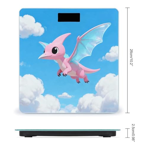 Báscula digital Dinosaur para baño con pantalla LCD miniatura 2
