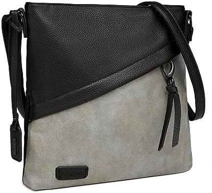 Medium Crossbody Bags for Women Trendy, Leather Cross Body Bag Purses and Travel Shoulder bag with Multi Pockets