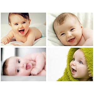 MANIAL Set of 4 Smiling Paper Children Posters, Multicolour, 12 x 18 Inch, Large