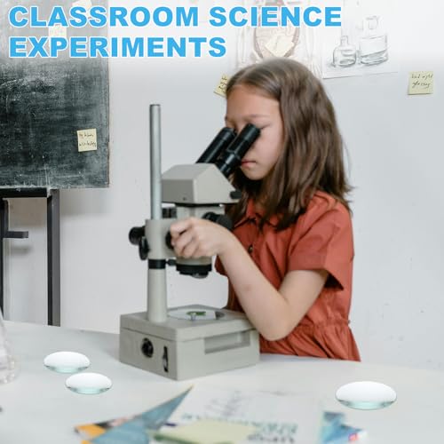 QUARKZMAN Doppelt Konvexe Linse 4.72(120 Mm) Brennweite 1.97 (50 Mm) Durchmesser Optisch Bearbeitetes Glas Polierte Geschliffene Kanten Ideal für Physik Unterricht 1 Packung