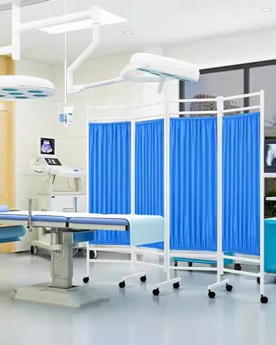 Cloison de séparation médicale mobile 1,8m à 4 panneaux pliables - 7