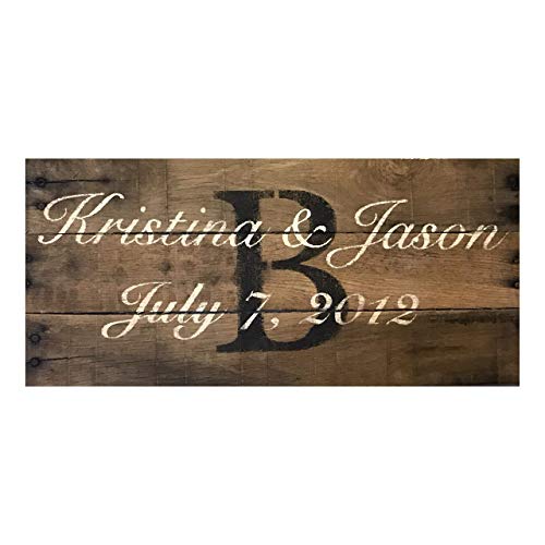 Ready to Hang Custom Husband and Wife Name Family Monogram