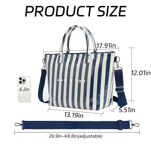 Image of GISMTR Large PVC Tote Bag for Women Letters Print Handbags Kraft Paper Shoulder Bag for Work Travel