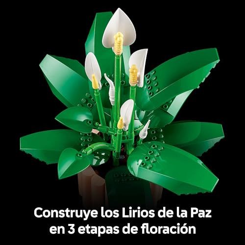 Miniatura 4 de Lego Botanicals Lirio De La Paz - Planta De Interior Con Maceta Artificial - Elegante Idea De Regalo Para San Valentín - Decoración Del Salón Con Flor Y Capullos Blancos - Maqueta Para Adultos 11504