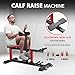 GMWD Adjustable Seated Calf Raise Machine with Band Pegs for Leg Training and Exercise - Home Gym Equipment