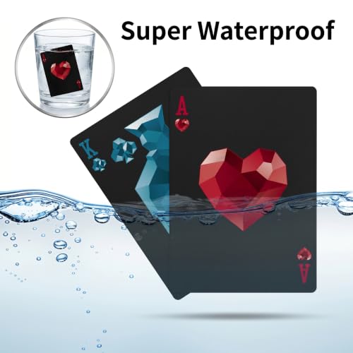 Baraja de Naipes Ben Niu Impermeable Negro PVC, 1 Mazo miniatura 3