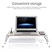 immagine 2WEYO Supporto per PC/TV/Laptop Monitor Universale, Ergonomico Portatile Stand per Notebook e Computer, Desktop Organizer di Legno e Alluminio da Scrivania - bambù