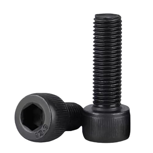 DIN912 Fine Thread Black 12.9 Steel Hex Socket Bolt Cap Head Screws M14 To M24(M20 x 1.5 x 110mm - 1pcs partial)