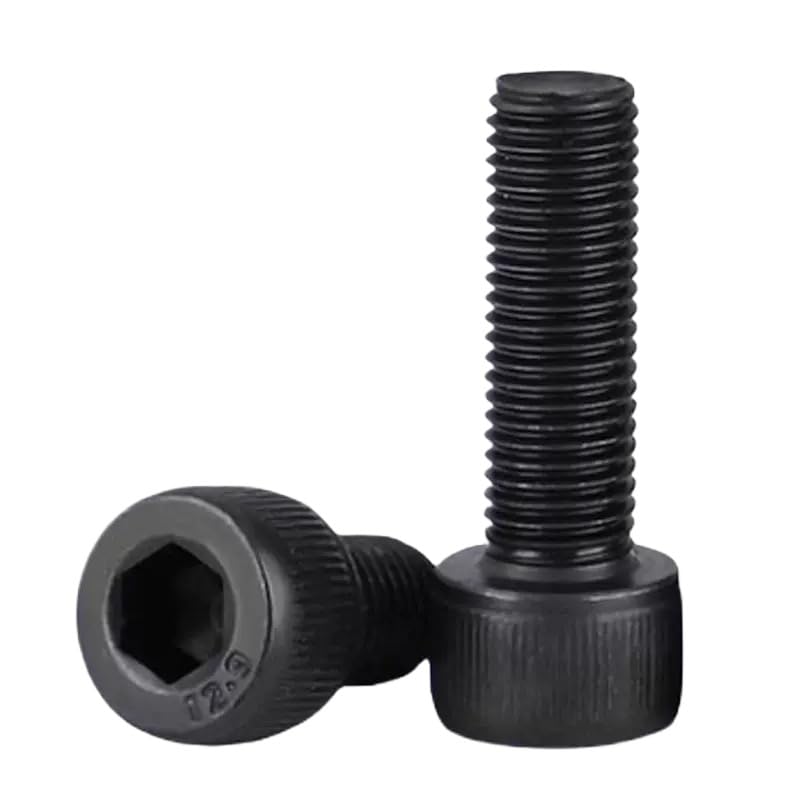 Viti a testa esagonale in acciaio con filettatura fine nera 12,9 M14 M16 M18 M20 M24 (M14 x 1.5 x 25mm - 1pcs)