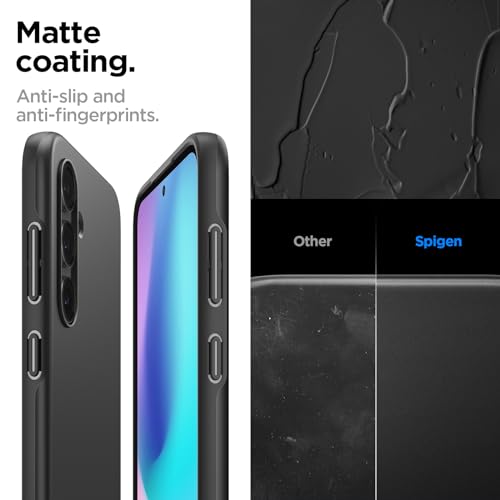 Image of Spigen Thin Fit | Samsung Galaxy S23 FE Case [Air Cushion Protection] [Grippy] Galaxy S23 FE Back Cover | TPU+PC - Black