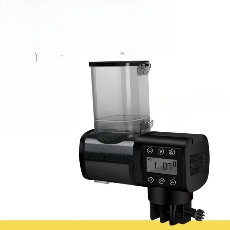 Automatic Fish Feeder, Digital Timer Aquarium Feeder: Adjustable Portion Feeding System - Automatic Food Dispenser | Aquarium/KOI Pond/Turtle/Shrimp Tank Routine Feeding Device (AF-500B)