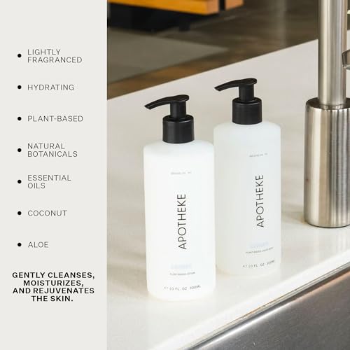 APOTHEKE Liquid Hand Soap, Canvas (10 Fl Oz) - Hydrating Hand Wash with Natural Coconut & Aloe Vera - Image 5