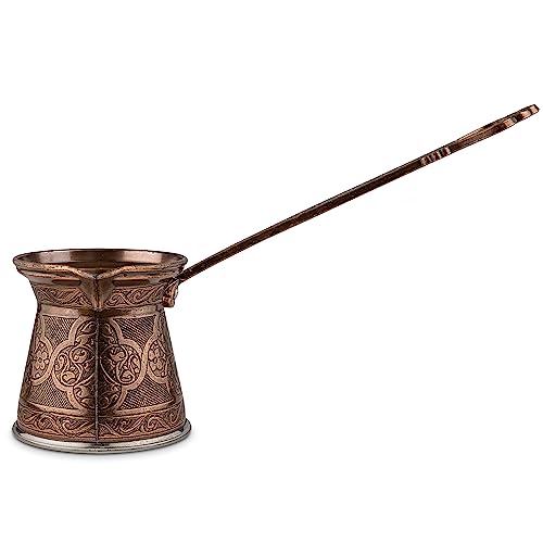 Alisveristime Authentic Turkish Coffee Pot, Handmade Cezve/Ibrik, Multiple Sizes and