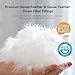 LESNNCIER Goose Feather Down Fiber Comforter Oversized King Size, Ultra Soft Medium Warm Duvet Insert, All Season Luxury Hotel Bedding Comforters with Corner Tabs(White,116x94)