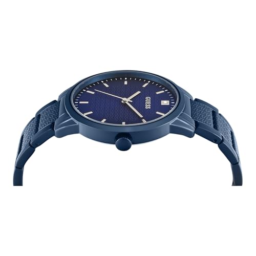Image of Guess Round 42mm Blue Dial Analog Men Watch - U1362G4M