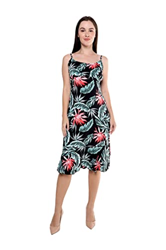 Image of Women's Hawaiian Mermaid Ruffle Dress Signature Prints | Mermaid Silhouette; Ruffle Hem; Soft Rayon Fabric; Signature Floral Prints; Resort Vacation Style