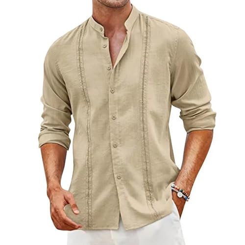 Camisetas Deporte Hombre Camiseta Hombre Manga Corta Deporte Manga Larga Camisa Blanca Chaqueta Reflectante Beis XL