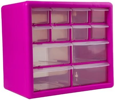 bebebao PB12SPB 12-Drawer Small Parts Organizer, Pink