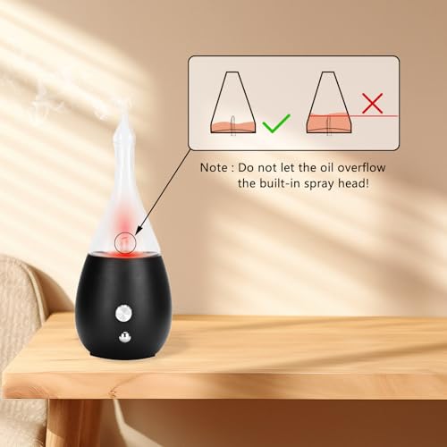 Image of Lychee Essential Oil Diffuser Humidifiers, 7 Colors Light Setting, Quiet Diffuser, Small Aromatherapy Diffuser with Wood Grain Base for Home Bedroom Office Yoga Nice Gift