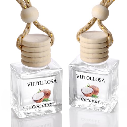 Image of 2-Pack Car Air Fresheners, Car Deodorizer, Coconut Scented Air Freshener - Long Lasting Hanging Car Air Freshener for Men and Women, Car Scent Diffuser by VUTOLLOSA
