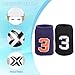 PATIKIL Sports Wristband Sweatbands for Men and Women, 2 Pcs Breathable Tennis Wrist Bands Absorbent Sweat Band Number 3 for Basketball Football Baseball Running Gym, Black/Purple
