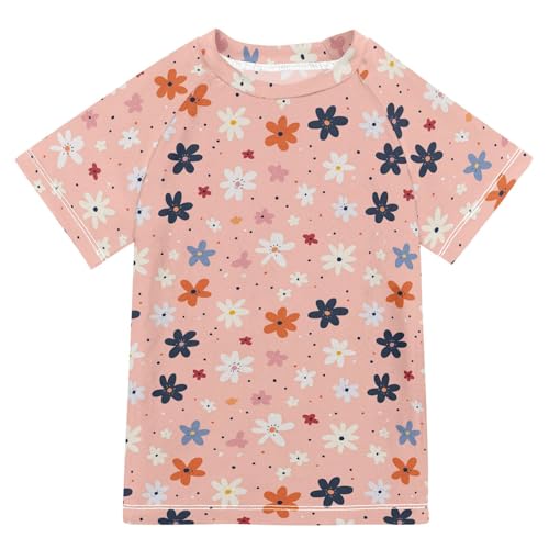 Girls Bathing Suit Short Sleeve Kids Rash Guard Swimsuit Girls