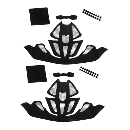 LEDMOMO 2セット ヘルメットパッド交換用インナーライニング 衝撃吸収クッション性スポンジ 通気性 で快適 自転車 電動バイク オートバ