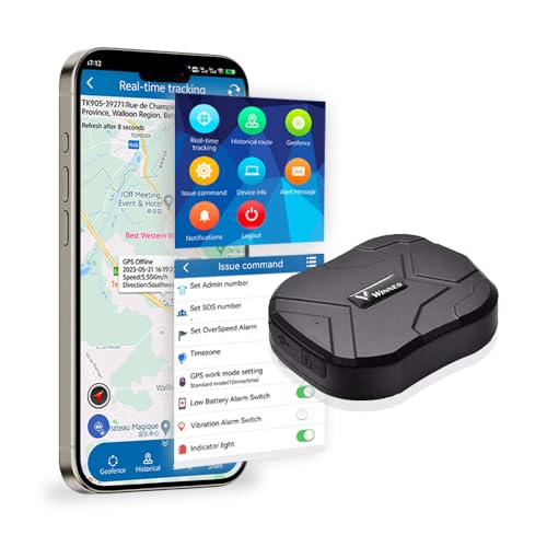 4G Traceur GPS TK905 avec Micro et Magnétique Tracker GPS Carte SIM Batterie Rechargeable, Alarme Vibrante, Gestion Multi-appareils, Installation Magnétique,...