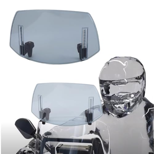 Déflecteur de vent réglable pour moto avec réduction du bruit