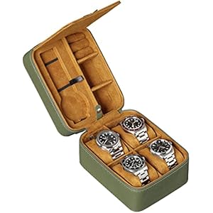 ROTHWELL 5 Watch Travel Case Storage Organizer for 5 Watches | Tough Portable Protection w/Zipper Fits All Wristwatches…