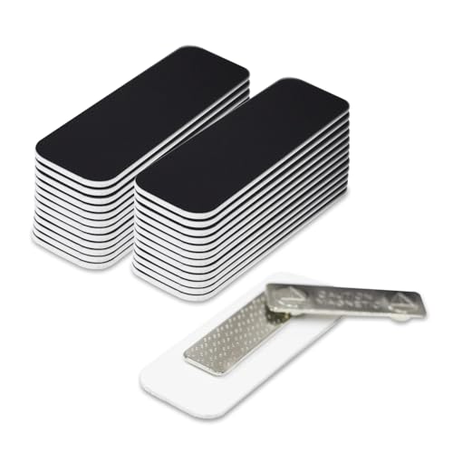 Black Name Tag Blanks – 25 Pack, 1